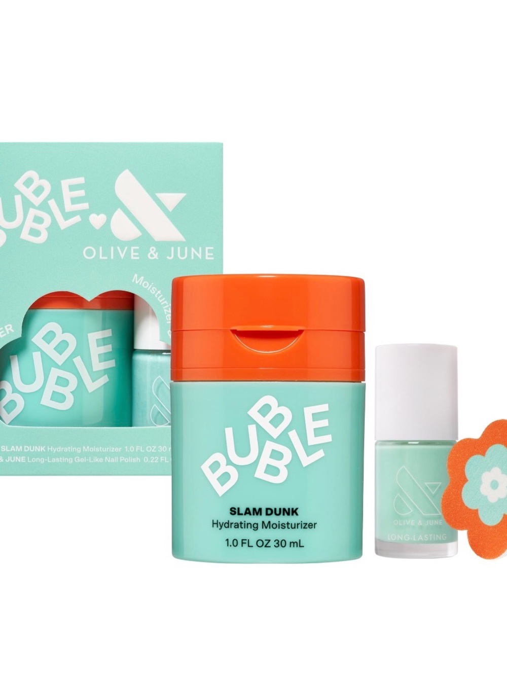 O&J +Bubble Slam Dunk Hydrating Moisturizer - & Long Lasting Gel-Like polish NIB
